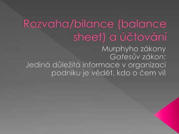 rozvaha bilance balance sheet a tov n