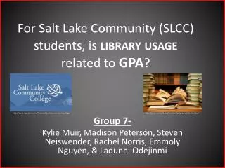 For Salt Lake Community (SLCC) students, is library usage related to GPA ?