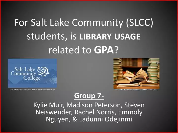 for salt lake community slcc students is library usage related to gpa