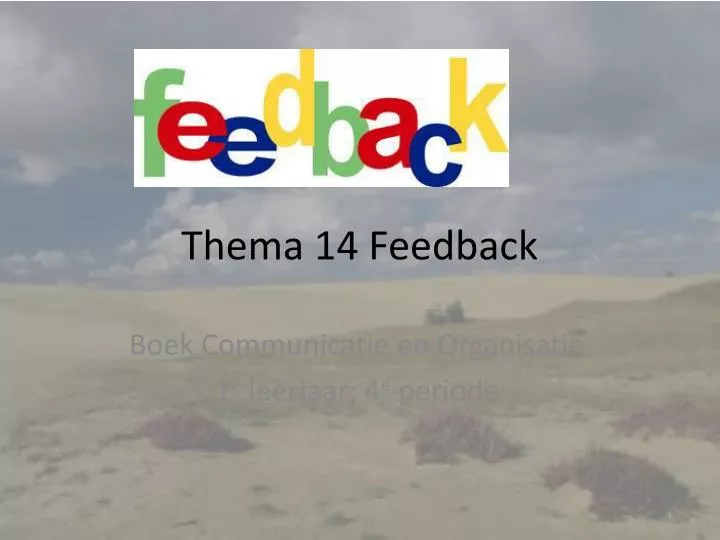 thema 14 feedback