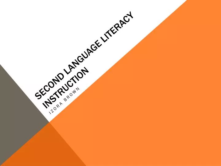 second language literacy instruction