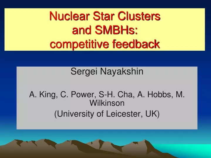 nuclear star clusters and smbhs competitive feedback
