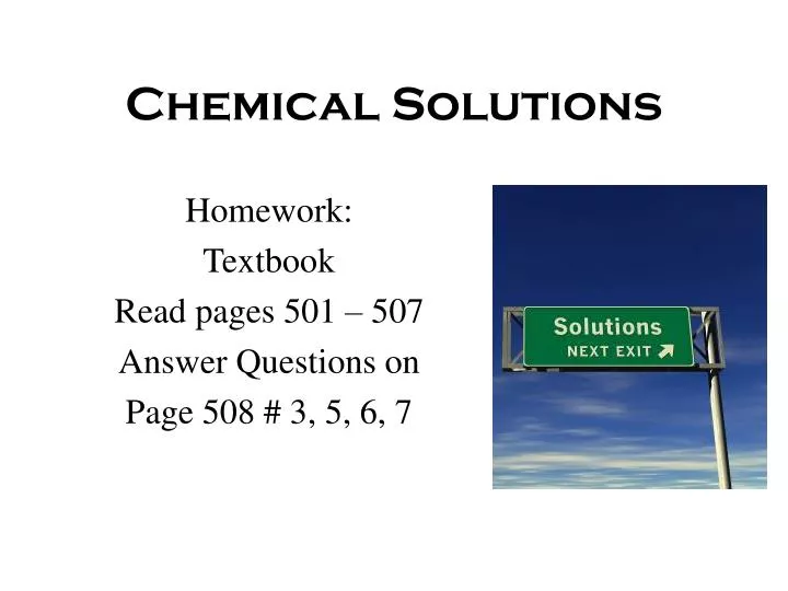 chemical solutions