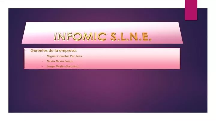 infomic s l n e