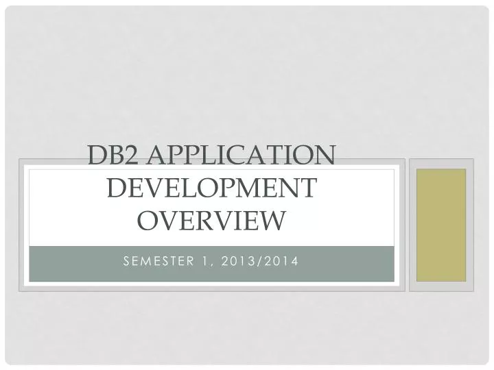 db2 application development overview