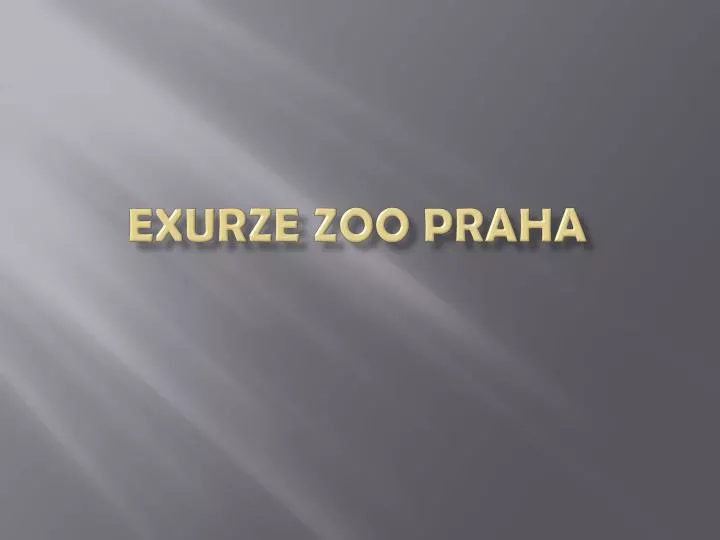 exurze zoo praha
