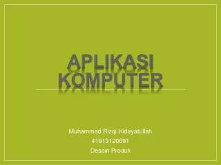 aplikasi komputer