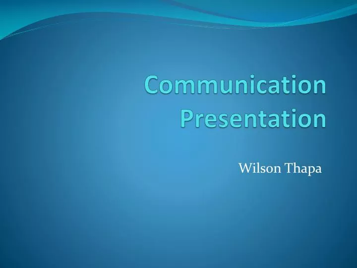 communication presentation