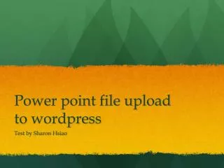 Power point file upload to wordpress