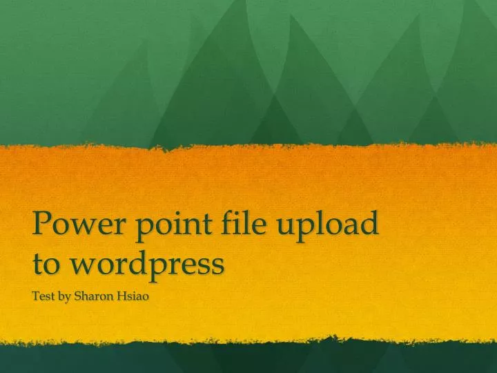 power point file upload to wordpress