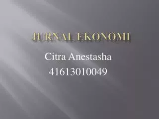 jurnal ekonomi
