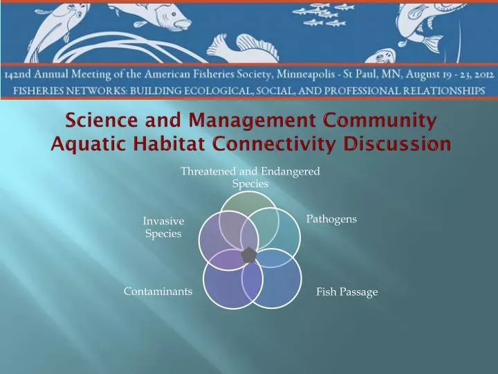 science and management community aquatic habitat connectivity discussion
