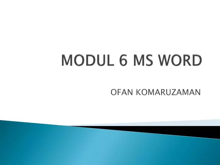 modul 6 ms word