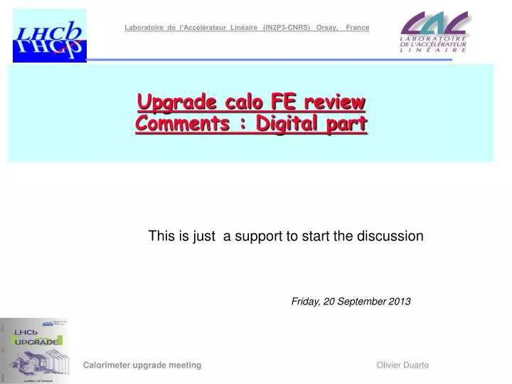 upgrade calo fe review comments digital part