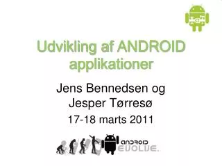 udvikling af android applikationer