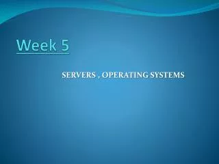 week 5