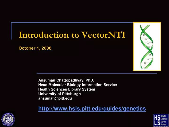 introduction to vectornti october 1 2008