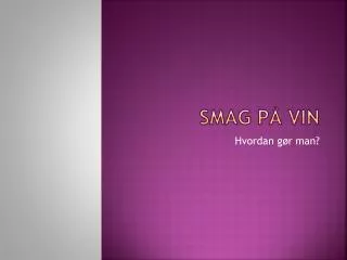 smag p vin