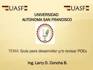 tema gu a para desarrollar y o revisar poes ing larry d concha b