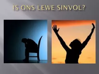 is ons lewe sinvol