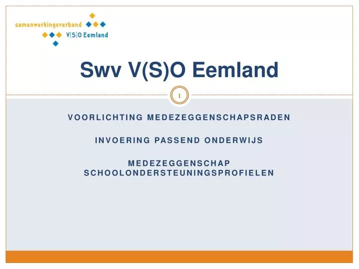 swv v s o eemland