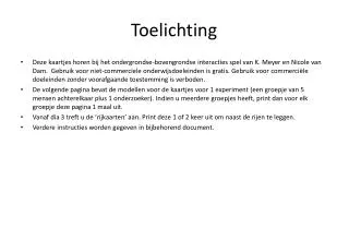 toelichting