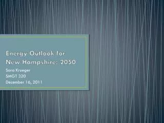 Energy Outlook for New Hampshire: 2050