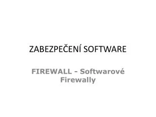 zabezpe en software