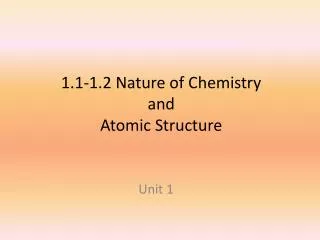 1 1 1 2 nature of chemistry and atomic structure