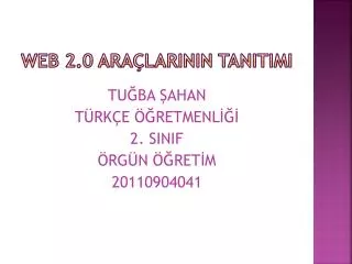 web 2 0 ara lar n n tan t m