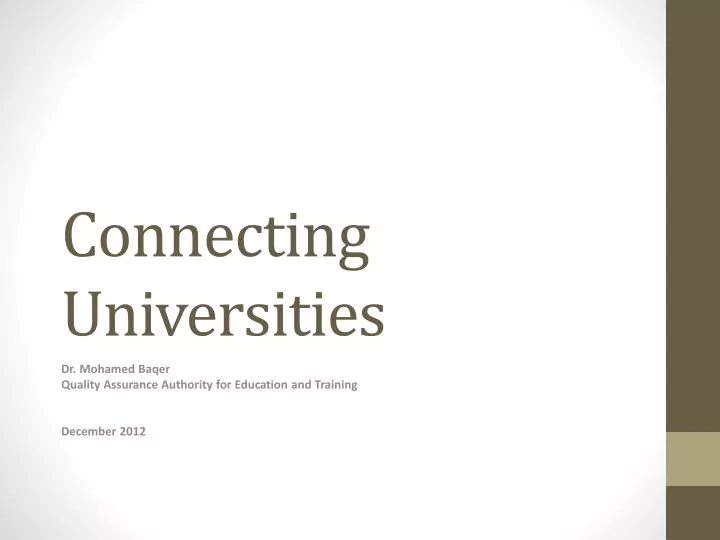 connecting universities