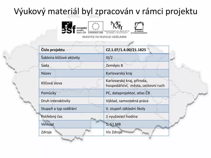 v ukov materi l byl zpracov n v r mci projektu