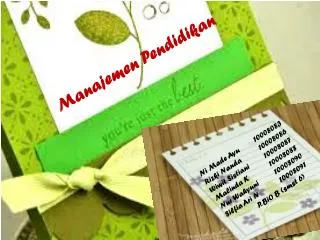 manajemen pendidikan