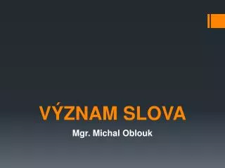 v znam slova