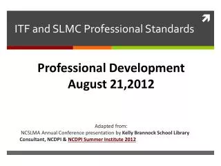 ITF and SLMC Professional Standards