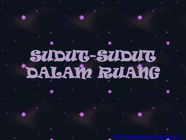 sudut sudut dalam ruang