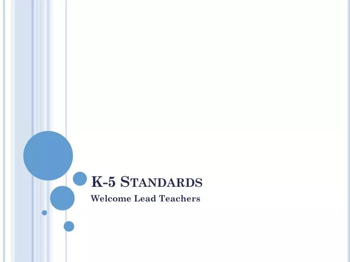k 5 standards