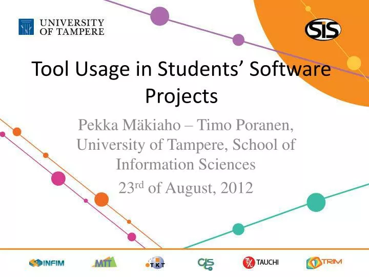 tool usage in students software projects