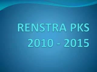 renstra pks 2010 2015