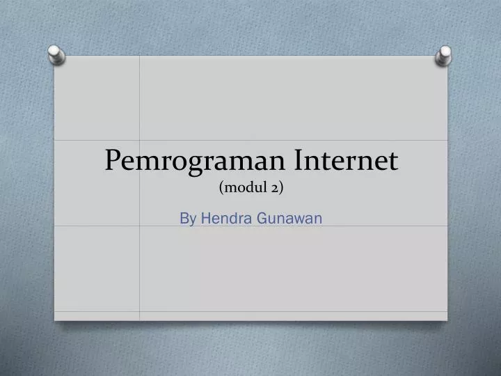 pemrograman internet modul 2