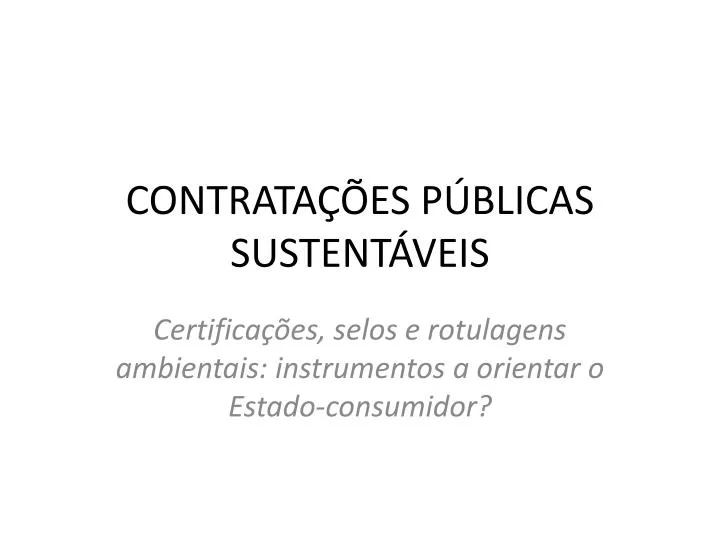 contrata es p blicas sustent veis