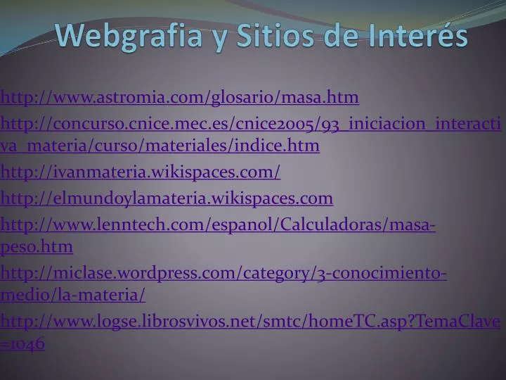 webgrafia y sitios de inter s