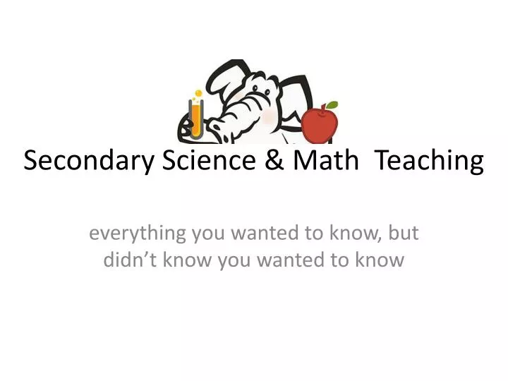 secondary science math teaching