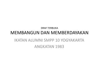 draf terbuka membangun dan memberdayakan