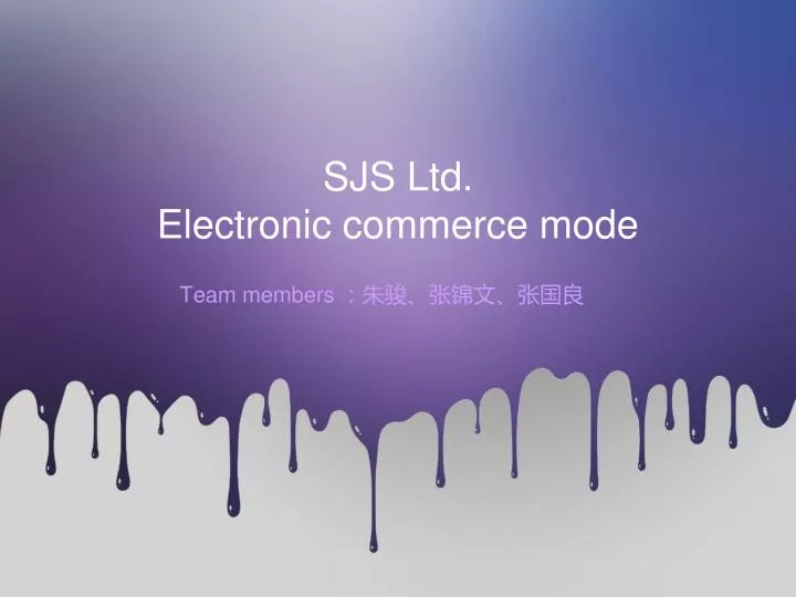 sjs ltd electronic commerce mode