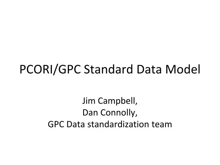 pcori g pc standard data model