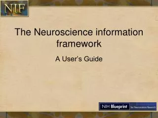The Neuroscience information framework