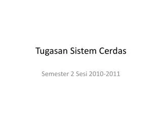 tugasan sistem cerdas