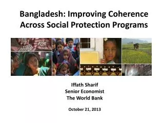 Bangladesh: Improving Coherence Across Social Protection Programs