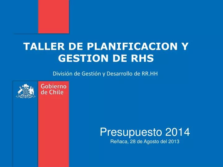 taller de planificacion y gestion de rhs